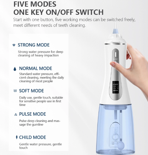 Electric oral irrigator dental water flosser